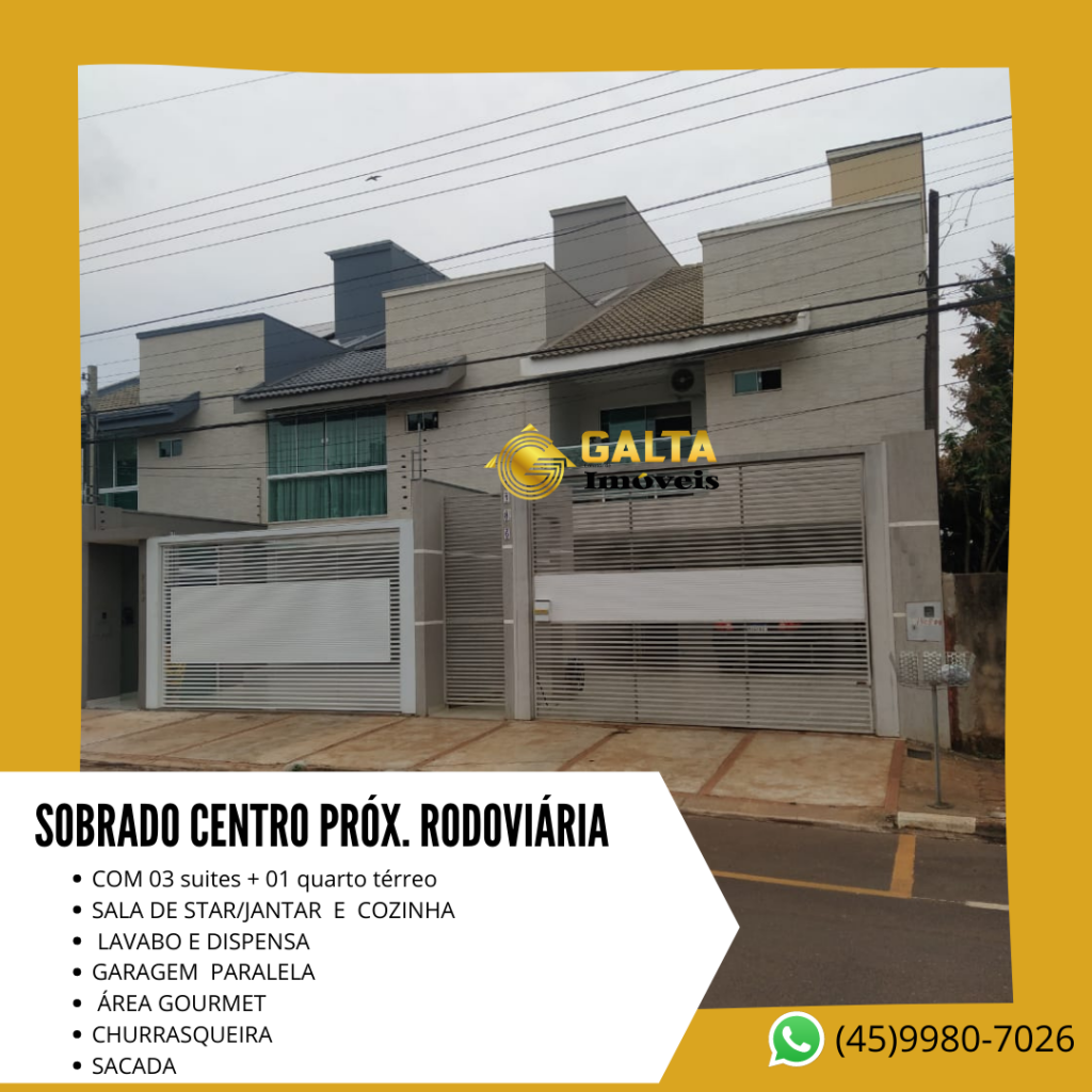 SOBRADO NO CENTRO próx. a rodoviária