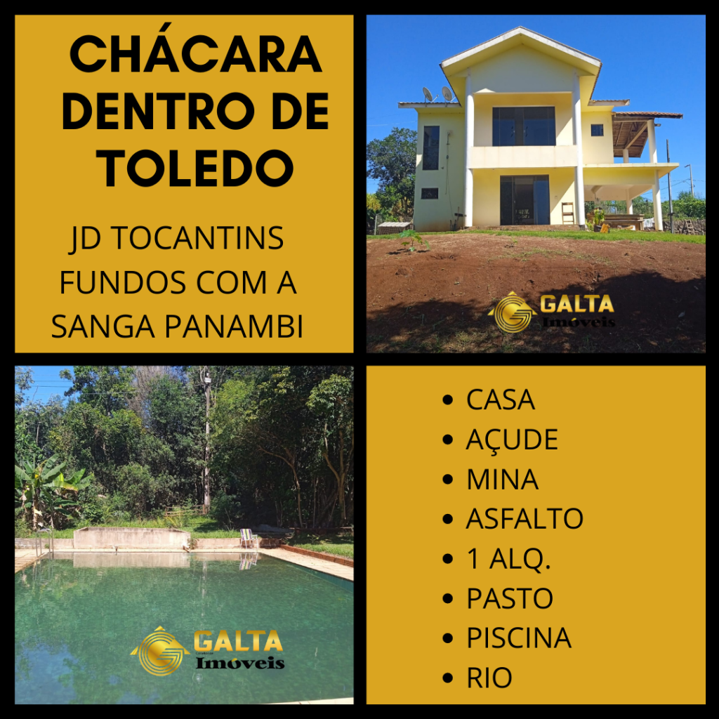 CHÁCARA DENTRO DA CIDADE NO  LOTEAMENTO  TOCANTINS