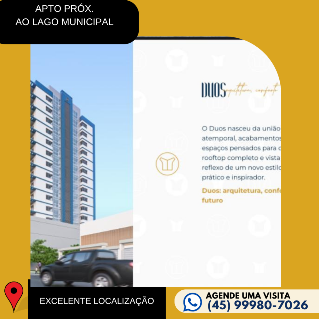APARTAMENTO NO CENTRO PRÓX. LAGO E PREFEITURA